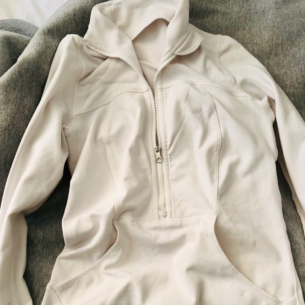 Lululemon White Half Zip